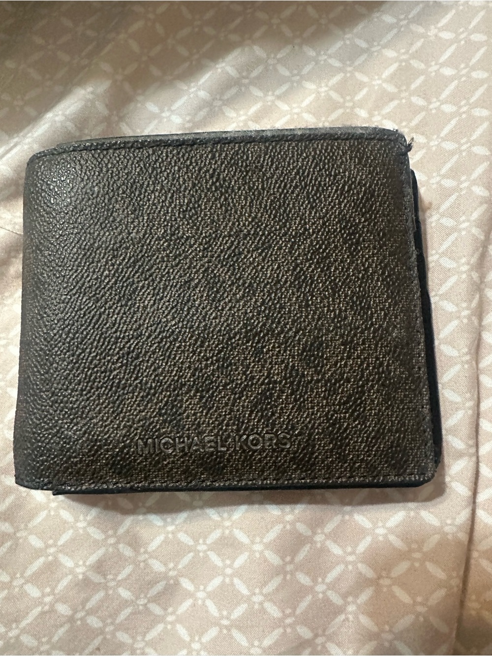 Michael Kors Black Textured Leather Bifold Wallet